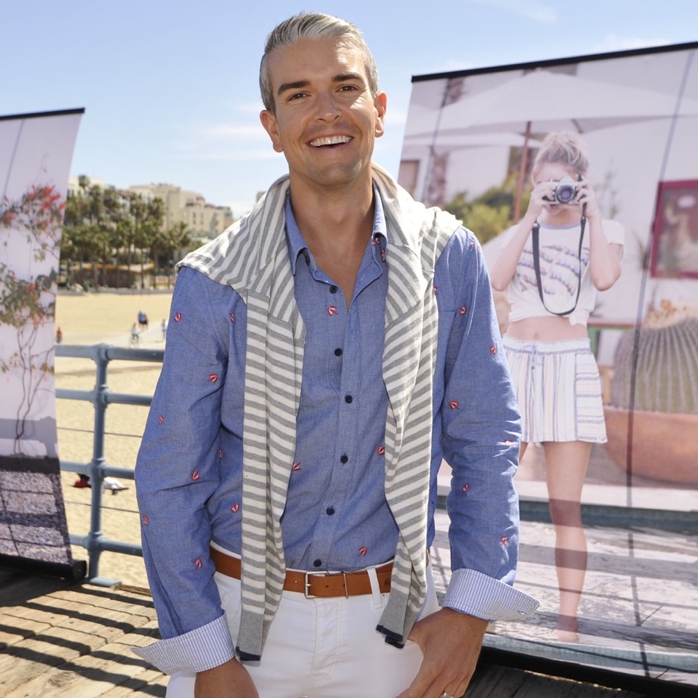 Splendid x Gray Malin Nantucket Embroidered Umbrella Shirt